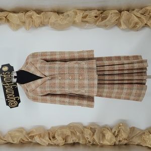 Vintage -Young Traditions Tweed/Wool Blazer and Pleated Skirt sz. 4-6